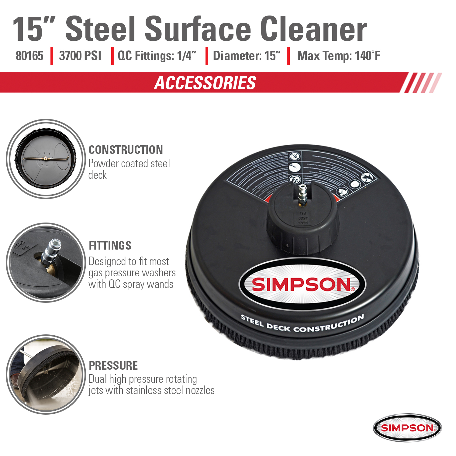 15 in. Surface Cleaner 80165Simpson