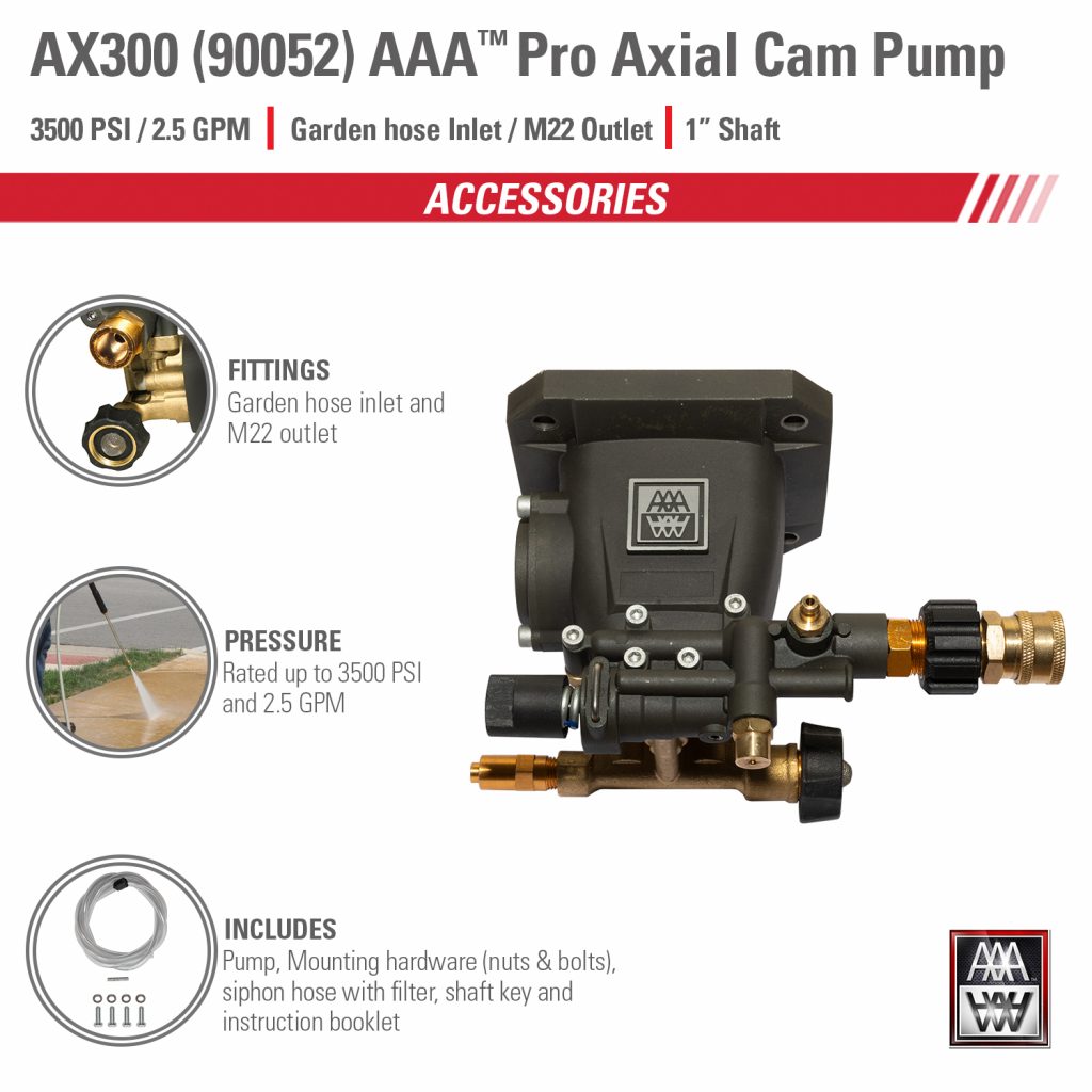 AAA AX300 Pro Axial Cam Pump Kit 90052 | Simpson